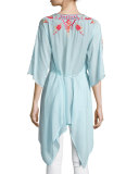 Cleopatra Embroidered Asymmetric Tunic, Plus Size  
