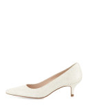 Minu Kitten-Heel Pump, Soft Gold