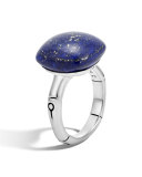 Bamboo Cushion Lapis Ring, Size 7