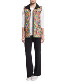 Straight-Leg Pants, Black 