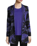 Floral-Print Knit Jacket 