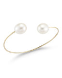 14K Two-Pearl Cuff Bracelet