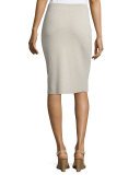 Washable Wool Crepe Pencil Skirt 