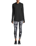 Graffiti-Print Performance Leggings
