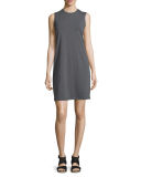 Crewneck Organic Cotton Jersey Tank Dress, Plus Size