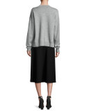 Laced-Waist A-Line Midi Skirt, Matrix