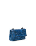 Baby Olimpia Snakeskin Shoulder Bag, Cobalt