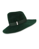 Drake Wool Wide-Brim Fedora Hat, Green