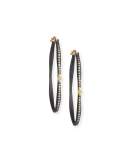 Old World Pavé Diamond Side Hoop Earrings