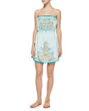 Villy Embroidered Strapless Dress, Alight
