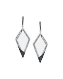 Reckless Crystal Kite 14k Drop Earrings with Black Diamonds