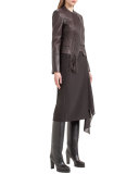 Sleeveless Faux-Wrap Dress, Date