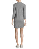 The 3/4-Sleeve Dress, Heather Gray