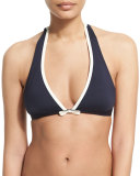 plage du midi halter swim top
