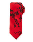 Cherry Blossom Silk Tie, Red