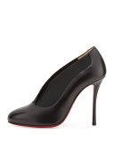 Toot Couverte Leather 100mm Red Sole Bootie, Black