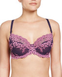 Embrace Lace Underwire Bra, Purple/Mulberry