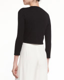 Beaded Knit Bolero, Black