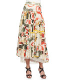 Printed Garden Tiered Skirt