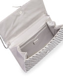 Manhattan Crystal Evening Clutch Bag, Jet/Rhinestone