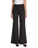 Winona Flared Cuffed Pants, Black