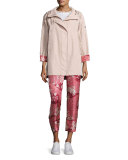 Pulsatille Hooded Canvas Jacket, Blush