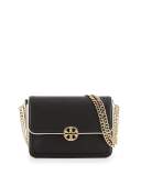 Duet Chain Convertible Shoulder Bag, Black/New Ivory