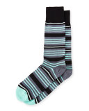 Spin Striped Socks, Black
