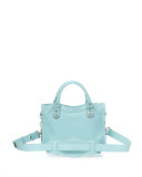 Metallic Edge City Mini Bag, Light Blue