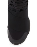 Qasa Men's High-Top Sneaker Boot, Black