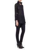 Reversible Shearling Fur Coat, Starling