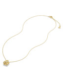 Petite Cable Wrap Champagne Citrine Pendant Necklace