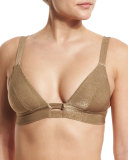Neutra Metallic Strappy-Back Swim Top, Bronze