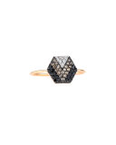 Sheriff Star 14K Rose Gold & Ombre Diamond Hexagon Ring