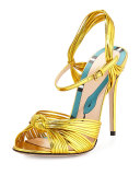 Allie Knotted Strappy Sandal, Gold