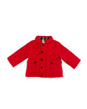 Jamie Quilted Hooded Jacket, Red, Size 6M-3