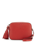 Thea Shoulder Bag w/Tassel, Rust Red
