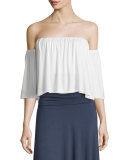 Esmeralda Off-the-Shoulder Flowy Top, Plus Size