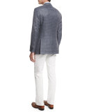 Check Two-Button Sport Coat, Taupe