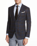 Textured Solid Silk Tie, Brown