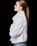 High-Collar Layered Fur Coat