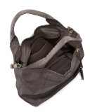 Beverly Woven Double-Handle Tote Bag, Gray