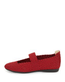 Bela Stretch Mary Jane Flat, Red