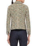 Static Tweed Three-Button Jacket, Multi