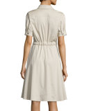 Tuesday Short-Sleeve Drawstring-Waist Dress 