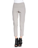 Stretch Cotton Ankle Pants