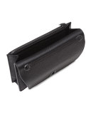 Anouk Leather Clutch Bag w/Chain, Black