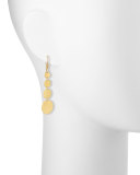 Lush 24k Gold Graduated Dangle Earrings
