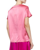 Short-Sleeve Silk Cocoon Tee