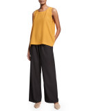 Wide-Leg Trousers, Brown